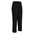 Introducing a pair of black wide-leg joggers that perfectly blend style and comfort. Crafted from high-quality fabric, these joggers feature a sleek silhouette that enhances a relaxed yet fashionable look. The standout element is the eye-catching logo displayed prominently on the side pocket, adding a modern touch to the overall design. With their loose fit and soft fabric, these joggers are ideal for lounging at home and running errands alike, offering versatility for any casual outing. Whether paired wi