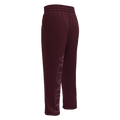 These burgundy sweatpants feature a stylish logo prominently displayed on a matching burgundy background, creating a cohesive and modern look. The fabric is soft and comfortable, making them perfect for casual outings or relaxing at home. The design includes an elastic waistband for a snug fit, along with tapered legs that enhance the contemporary silhouette.