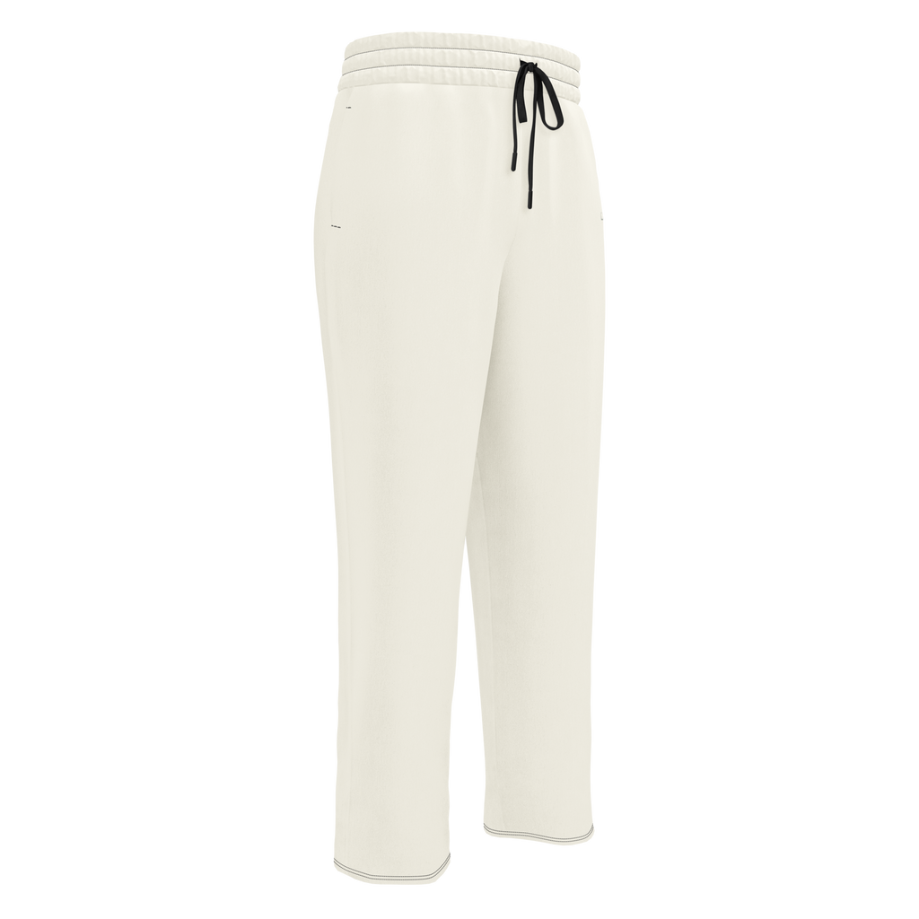 Introducing our cream wide-leg joggers, designed for both style and comfort. These joggers feature a sleek silhouette that flows elegantly from the hips down, creating a flattering effect for all body types. The standout detail is the eye-catching logo subtly placed on the side pocket, adding a modern touch to the overall look. Crafted from soft, breathable fabric, these joggers ensure ease of movement whether you're lounging at home or out and about. With an elastic waistband for a secure fit and side pock