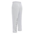 A pair of grey sweatpants displaying a prominent brand logo against a clean white background. The sweatpants are made from soft, breathable fabric, designed for comfort and style, suitable for casual wear or lounging at home. The logo enhances the overall look, adding a fashionable touch to any relaxed outfit.