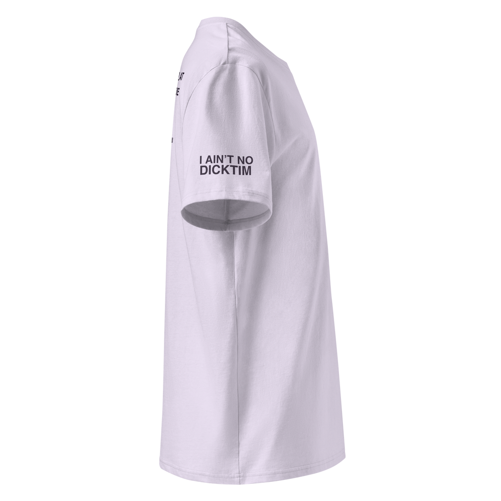 Green t-shirt with a logo on the sleeve against a white background