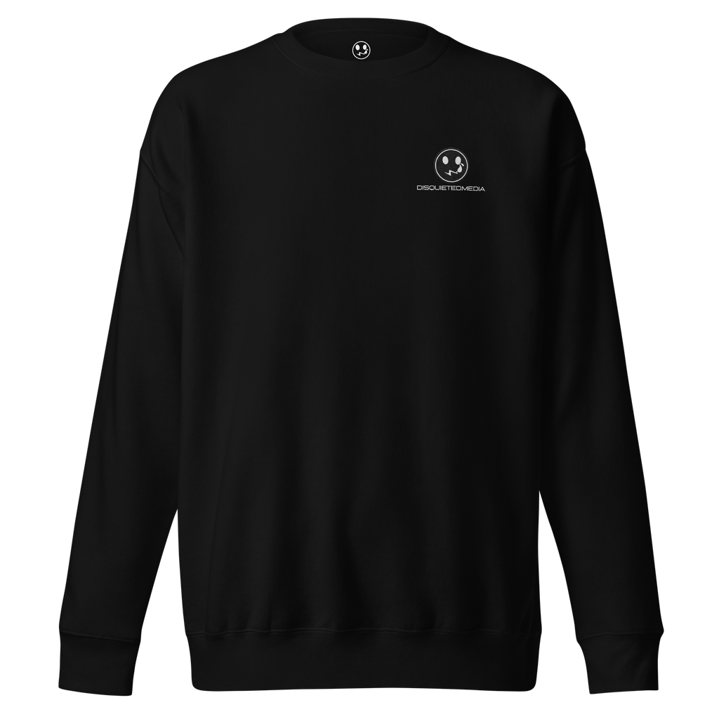A cosy sweatshirt with a prominent white logo on the chest,. The soft fabric adds comfort and style, making it an ideal choice for casual outfits.