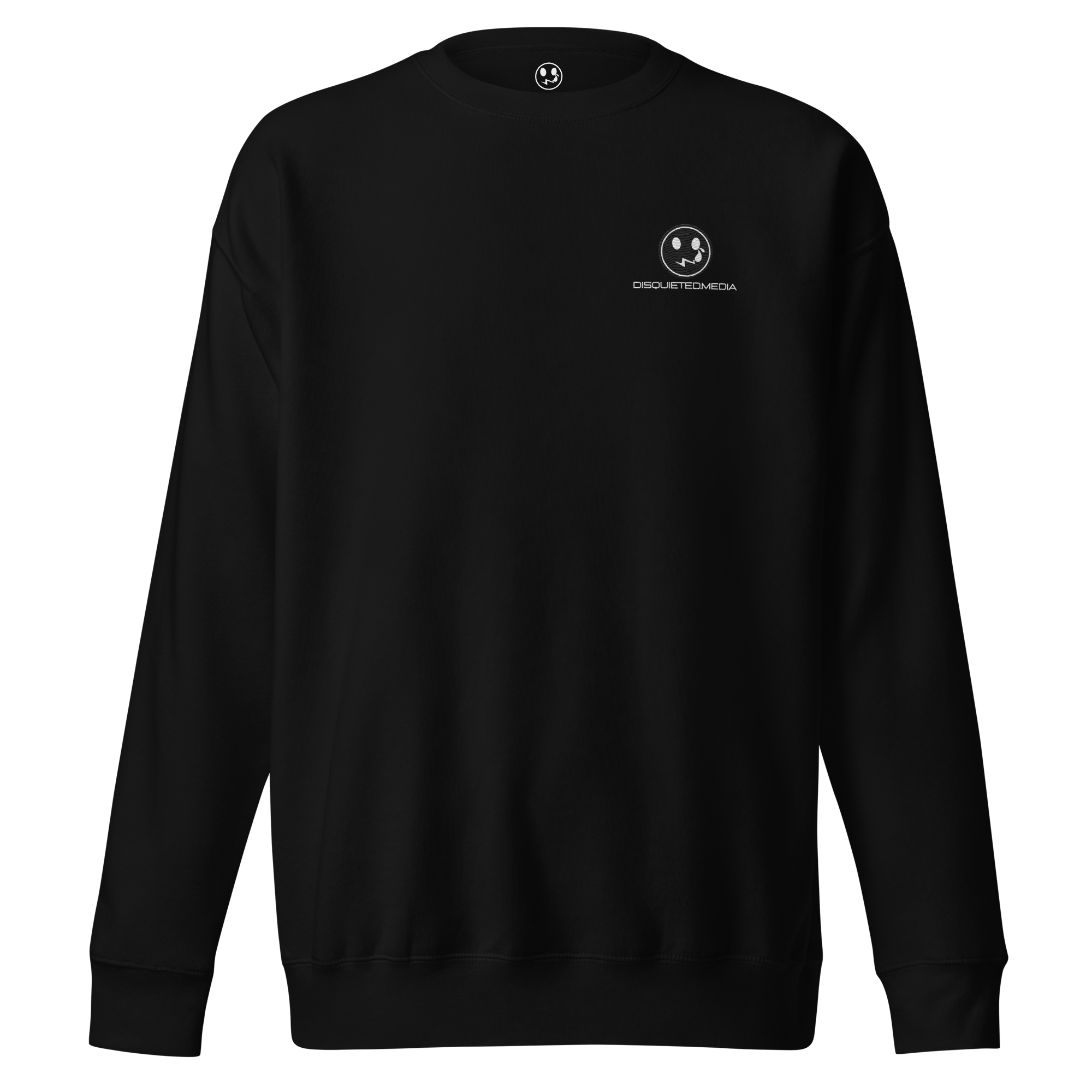 A cosy sweatshirt with a prominent white logo on the chest,. The soft fabric adds comfort and style, making it an ideal choice for casual outfits.