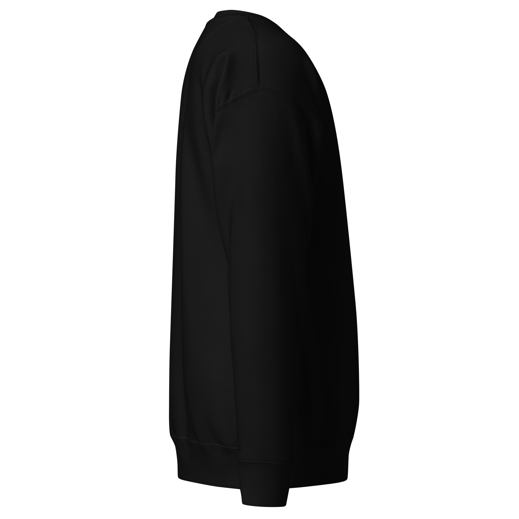 Black sweatshirt, right side in 3d